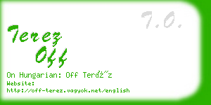 terez off business card